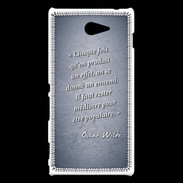 Coque Sony Xperia M2 Chaque fois Bleu Citation Oscar Wilde