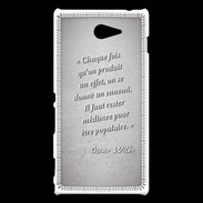 Coque Sony Xperia M2 Chaque fois Gris Citation Oscar Wilde