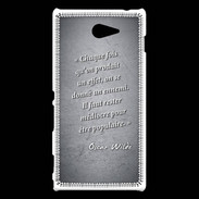 Coque Sony Xperia M2 Chaque fois Noir Citation Oscar Wilde