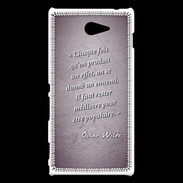 Coque Sony Xperia M2 Chaque fois Violet Citation Oscar Wilde