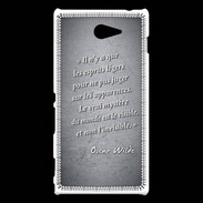 Coque Sony Xperia M2 Esprits légers Noir Citation Oscar Wilde
