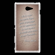 Coque Sony Xperia M2 Esprits légers Rouge Citation Oscar Wilde