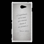 Coque Sony Xperia M2 Expérience Gris Citation Oscar Wilde