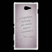 Coque Sony Xperia M2 Expérience Rose Citation Oscar Wilde