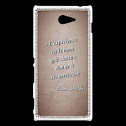Coque Sony Xperia M2 Expérience Rouge Citation Oscar Wilde