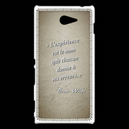 Coque Sony Xperia M2 Expérience Sepia Citation Oscar Wilde