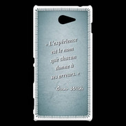Coque Sony Xperia M2 Expérience Turquoise Citation Oscar Wilde