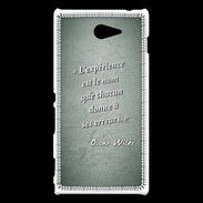 Coque Sony Xperia M2 Expérience Vert Citation Oscar Wilde