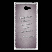 Coque Sony Xperia M2 Expérience Violet Citation Oscar Wilde