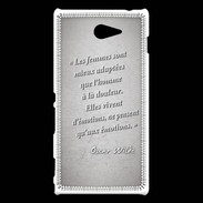 Coque Sony Xperia M2 Femmes émotions Gris Citation Oscar Wilde