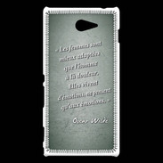 Coque Sony Xperia M2 Femmes émotions Vert Citation Oscar Wilde