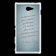 Coque Sony Xperia M2 Femmes émotions Turquoise Citation Oscar Wilde