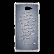 Coque Sony Xperia M2 Homme animal Bleu Citation Oscar Wilde