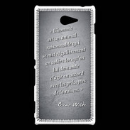 Coque Sony Xperia M2 Homme animal Noir Citation Oscar Wilde