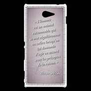 Coque Sony Xperia M2 Homme animal Rose Citation Oscar Wilde