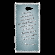 Coque Sony Xperia M2 Homme animal Turquoise Citation Oscar Wilde