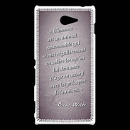 Coque Sony Xperia M2 Homme animal Violet Citation Oscar Wilde