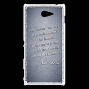 Coque Sony Xperia M2 Homme veut Bleu Citation Oscar Wilde