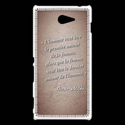 Coque Sony Xperia M2 Homme veut Rouge Citation Oscar Wilde