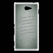 Coque Sony Xperia M2 Homme veut Vert Citation Oscar Wilde