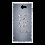 Coque Sony Xperia M2 Brave Bleu Citation Oscar Wilde