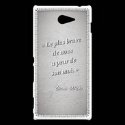 Coque Sony Xperia M2 Brave Gris Citation Oscar Wilde