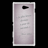 Coque Sony Xperia M2 Brave Rose Citation Oscar Wilde