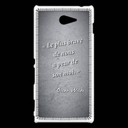 Coque Sony Xperia M2 Brave Noir Citation Oscar Wilde