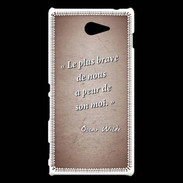 Coque Sony Xperia M2 Brave Rouge Citation Oscar Wilde