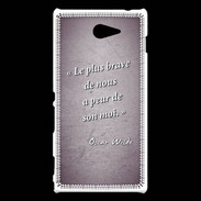 Coque Sony Xperia M2 Brave Violet Citation Oscar Wilde