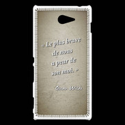 Coque Sony Xperia M2 Brave Sepia Citation Oscar Wilde