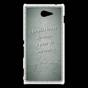 Coque Sony Xperia M2 Brave Vert Citation Oscar Wilde