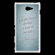 Coque Sony Xperia M2 Brave Turquoise Citation Oscar Wilde