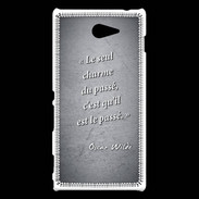 Coque Sony Xperia M2 Charme passé Noir Citation Oscar Wilde