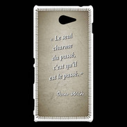 Coque Sony Xperia M2 Charme passé Sepia Citation Oscar Wilde