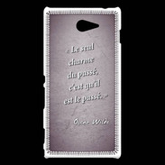 Coque Sony Xperia M2 Charme passé Violet Citation Oscar Wilde