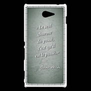 Coque Sony Xperia M2 Charme passé Vert Citation Oscar Wilde