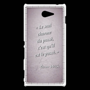 Coque Sony Xperia M2 Charme passé Rose Citation Oscar Wilde