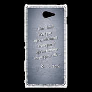Coque Sony Xperia M2 Chose vraie Bleu Citation Oscar Wilde