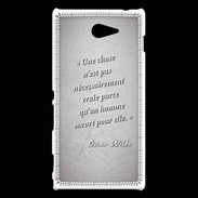 Coque Sony Xperia M2 Chose vraie Citation Oscar Wilde