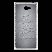 Coque Sony Xperia M2 Chose vraie Noir Citation Oscar Wilde