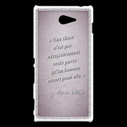 Coque Sony Xperia M2 Chose vraie Rose Citation Oscar Wilde