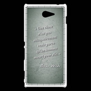 Coque Sony Xperia M2 Chose vraie Vert Citation Oscar Wilde