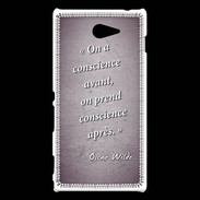 Coque Sony Xperia M2 Conscience Violet Citation Oscar Wilde