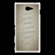 Coque Sony Xperia M2 Conscience Sepia Citation Oscar Wilde