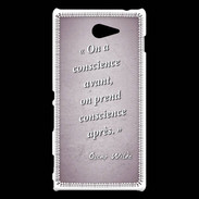 Coque Sony Xperia M2 Conscience Rose Citation Oscar Wilde