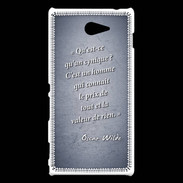 Coque Sony Xperia M2 Cynique Bleu Citation Oscar Wilde