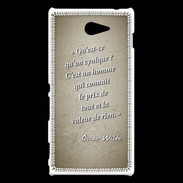 Coque Sony Xperia M2 Cynique Sepia Citation Oscar Wilde