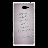 Coque Sony Xperia M2 Femmes comprises Rose Citation Oscar Wilde