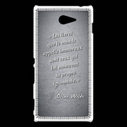 Coque Sony Xperia M2 Les livres Noir Citation Oscar Wilde